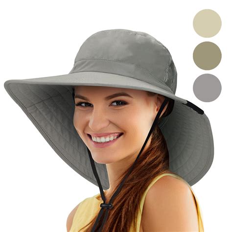 Solari Outdoor Wide Brim Sun Hat, UV Block Protection, SPF 50+, Cooling ...