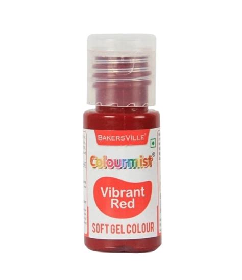 Bakersville Colourmist Vibrant Red Soft Gel Colour 20 gm – Bakeworld ...