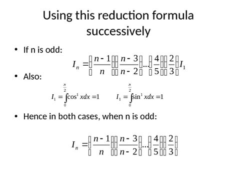 Integration by Reduction Method 的图像结果