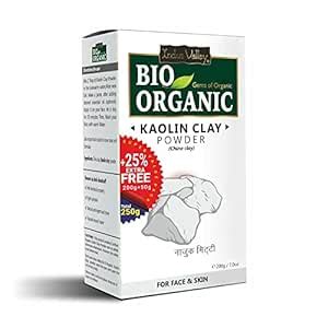 INDUS VALLEY Bio Organic Kaolin Powder | China clay For Skin Face Mask ...
