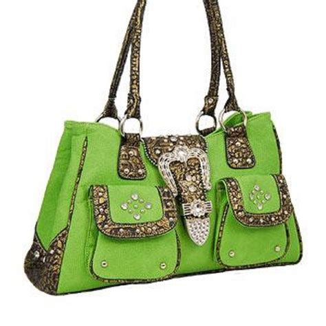 Lime Green Double Pocket Western Buckle Purse | Trending handbag ...