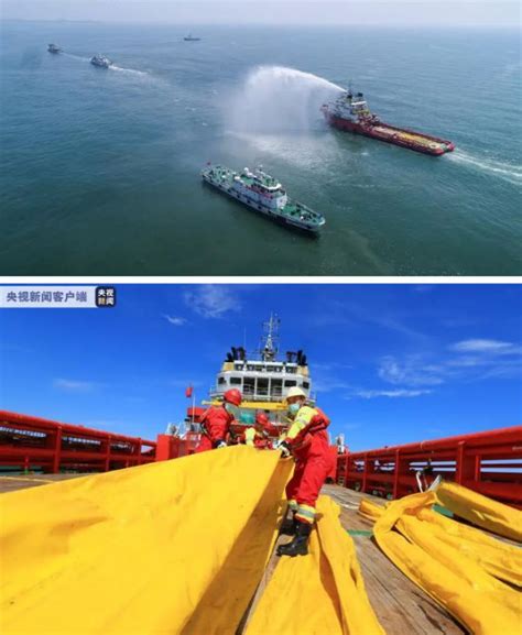河北海域举行“陆海空天”一体化船舶溢油应急演习 - 海事服务网CNSS