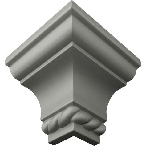 Ekena Millwork Leandros Rope 2-1/4-in x 2-1/4-in Interior Primed ...