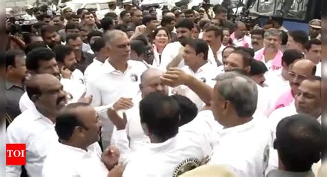 Telangana Assembly Protest: BRS legislators arrive at Telangana ...