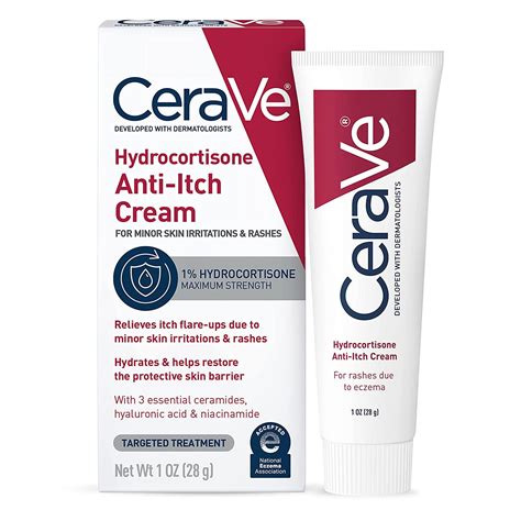 Buy CeraVe Hydrocortisone Cream 1% | Anti-Itch Cream with Temporarily Relief from Rashes with ...