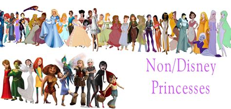 Non/Disney Princess Lineup by Aladdin2001 on DeviantArt