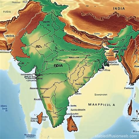physical map of india 4k Prompts | Stable Diffusion Online