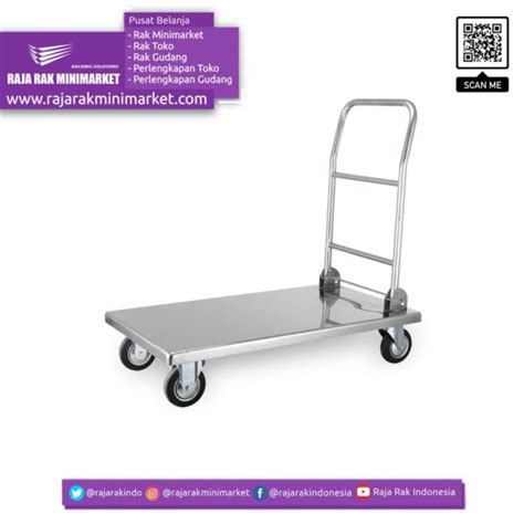 TROLI BARANG LIPAT 4 RODA STAINLESS TIPE FPT-300 KAP. 300 KG