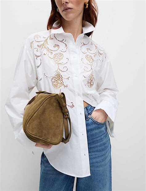 Buy Pure Cotton Broderie Collared Shirt at Marks & Spencer
