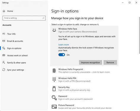 Image result for Windows Face Recognition