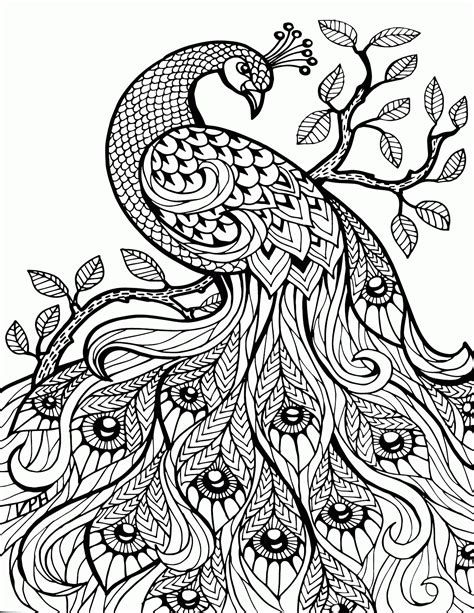 Free Coloring Pages For Adults Printable Easy To Color Animals ...