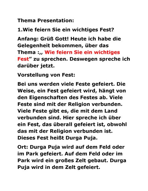 Sourav Thakur A2 - Thema Presentation: 1 feiern Sie ein wichtiges Fest ...
