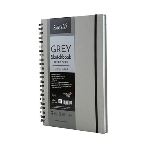 Brustro Toned Paper – Grey Sketchbook - SCOOBOO - BRUSTRO