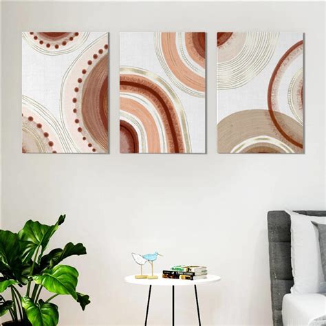Curves -Geometric 3 Panels Art Frame for Wall Decor- FunkyDecors