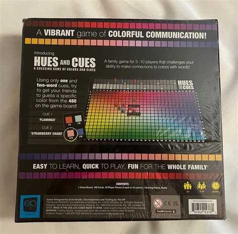 Hues and Cues A Guessing Game of Colors and Clues New | #4584534112