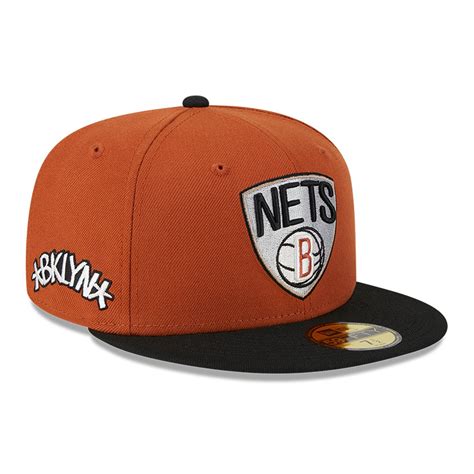 Men's Brooklyn Nets New Era Rust/Black Two-Tone 59FIFTY Fitted Hat