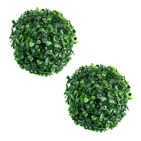 Buy Azure Zone, Pack of 2 7 Inch Topiary Balls Artificial Boxwood Plant ...