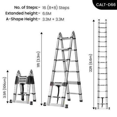 Double A-Type Telescopic Ladders - Corvids 3.8 M Double Extension A ...