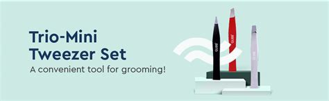 GUBB Trio Mini Tweezer Set For Easy & Precise Plucking of Unwanted Hair ...