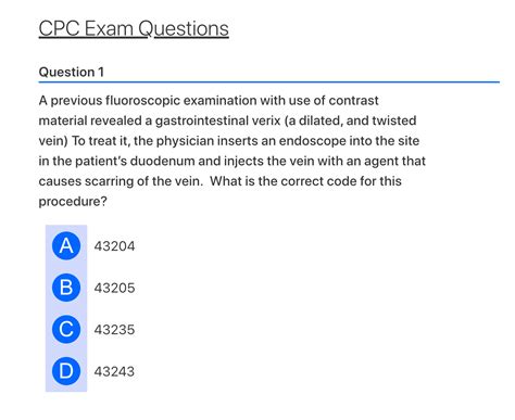 Cpc Exam Questions