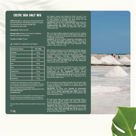 Cupplement Guérande Celtic Sea Salt 1 kg Coarse India | Ubuy