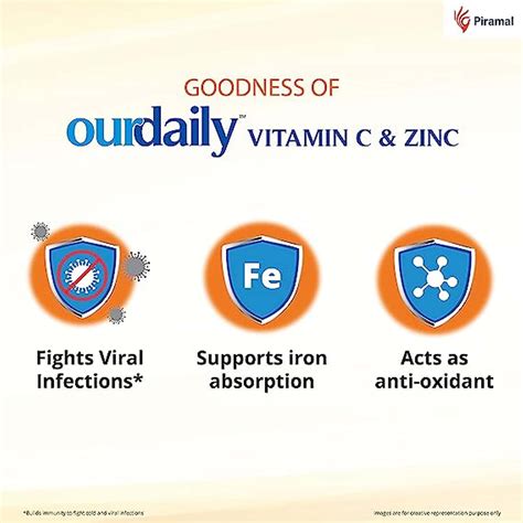 Buy OURDAILY VITAMIN C (500MG) & ZINC, CHEWABLE TABLETS, LEMONY ORANGE ...