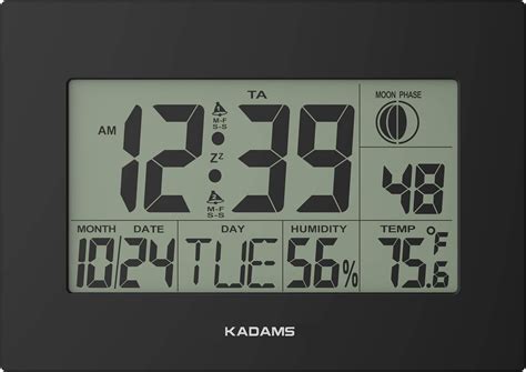 Buy KADAMS Large Digital Wall Clock - Dual Alarm with Snooze Function ...