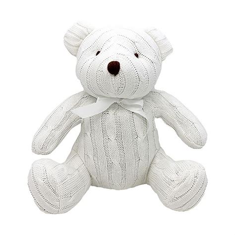 Baby Boys and Girls Large Cable Knit Bear