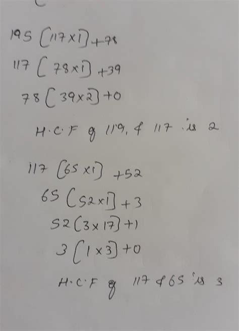 HCF OF 195,117,65 in Euclid lemma - Brainly.in