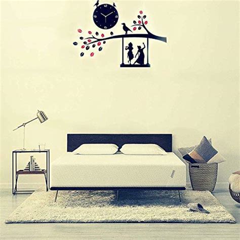 HOME SKILL 3D Acrylic Wall Clock Tree Bird Coffee Cup On Jhula Design ...