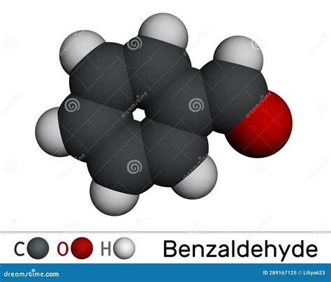 Benzaldehyde, Benzoic Aldehyde Molecule. it is Simplest Aromatic ...