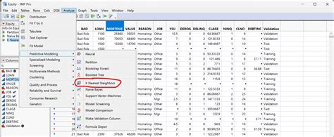 JMP Nearest Neighbor Analysis 的图像结果