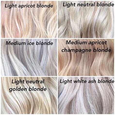 Platinum Blonde Hair Color Chart