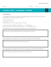 Image result for Lesson 24 Using Variables with the Artist 2021