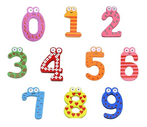 PENTA ANGEL 10Pcs Wooden Magnets Fridge Numbers Large Cute Wood ...