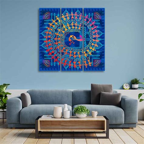 Traditional Warli Art Wall Painting of 3 Pieces – Homcraft