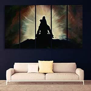 KYARA ARTS Wood Religious Wall Painting, Multicolour, Standard : Amazon ...