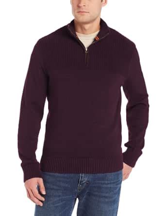 Buy dockers Men's Texture Block Zip Mock, Eggplant Marl, Medium at ...