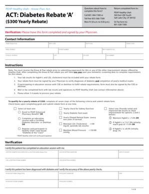 Fillable Online pehp PEHP Healthy Utah Know Plan Act Return completed ...