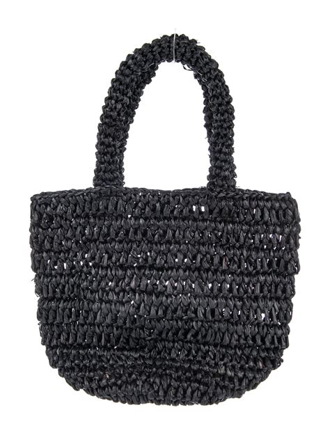 Jenni Kayne Raffia Handle Bag - Black Handle Bags, Handbags - WJK61731 ...