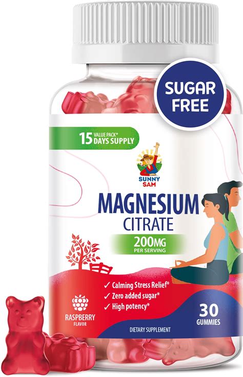 Amazon.com: Magnesium Gummies for Kids & Adults - 200mg - Calm ...