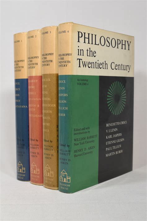 PHILOSOPHY IN THE TWENTIETH CENTURY: AN ANTHOLOGY (FOUR VOLUMES) by ...