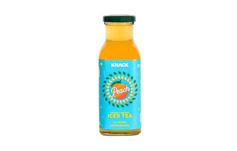 Knack Peach Iced Tea 300ml (Glass) Pack of 6 | Freshly Brewed | All ...