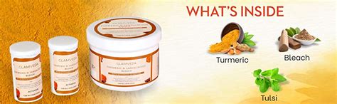 Glamveda Turmeric & Sandalwood Face & Body Bleach Cream/ 250g : Amazon ...
