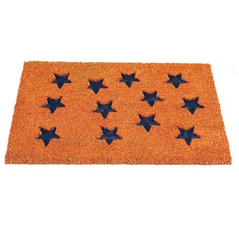 OnlyMat Pressed Star Design Natural Coir Doormat