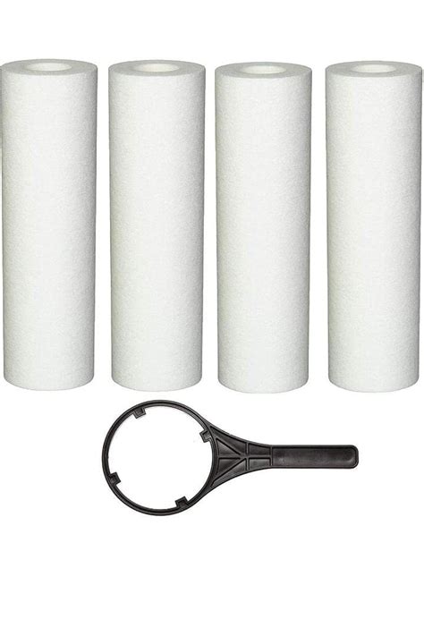 TEPCO Sediment Cartridge Filter Candle 10 Inch Spanner Included Set of ...