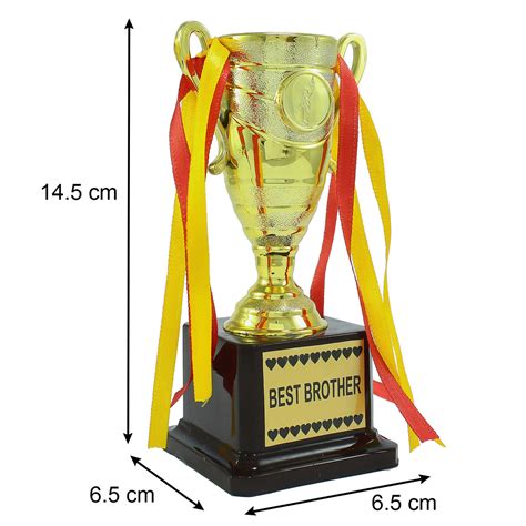 Designer Ganesha Mor Pankh Rakhi with Best Brother Trophy and Roli ...