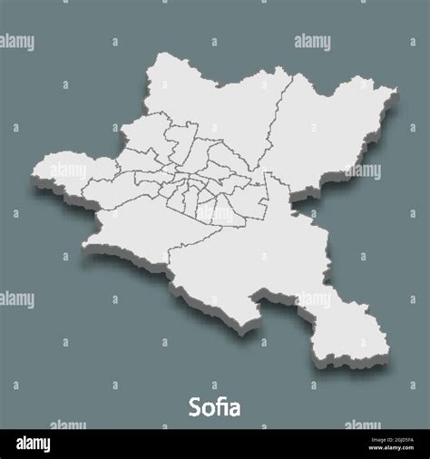 3d isometric map of Sofia is a city of Bulgaria, vector illustration Stock Vector Image & Art ...