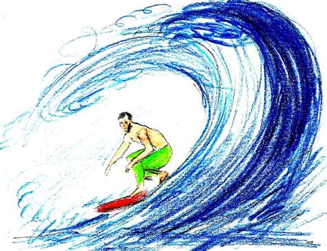 Surfing Drawing at PaintingValley.com | Explore collection of Surfing ...