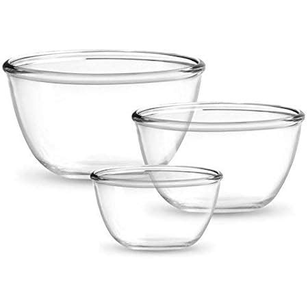 Buy Treo by Milton Glass Solid Mixing Bowls (Transparent, 440 ml, 870 ...